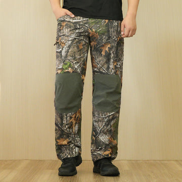 LOOGU camo pants water-resistant fabric keeps you dry.