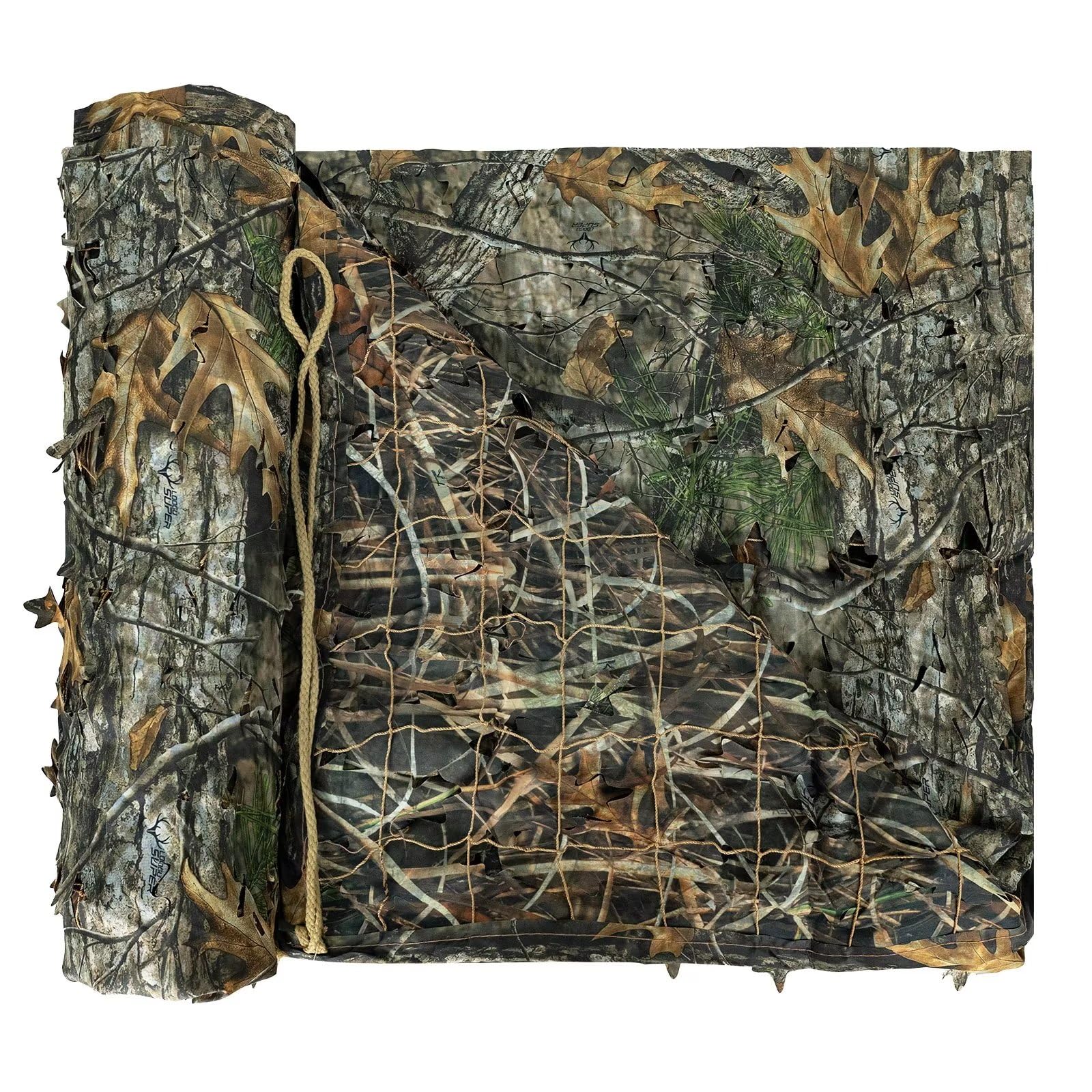 LOOGU camo netting 10x10ft tree camouflage view for outdoor concealment.