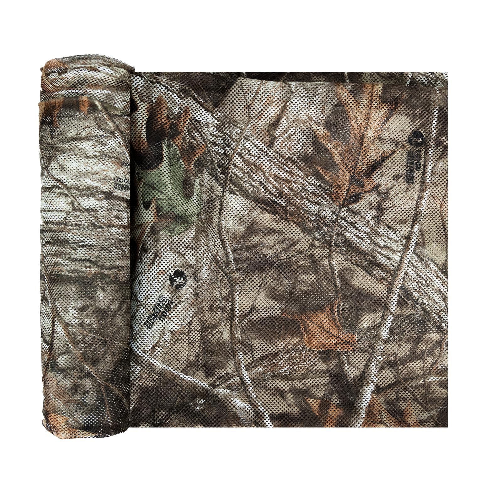 LOOGU camo netting 300D mesh closeup showing lightweight concealment