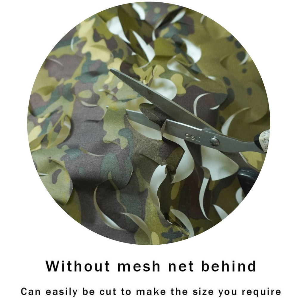 LOOGU Camo Netting cable ties usage shows simple secure connections.