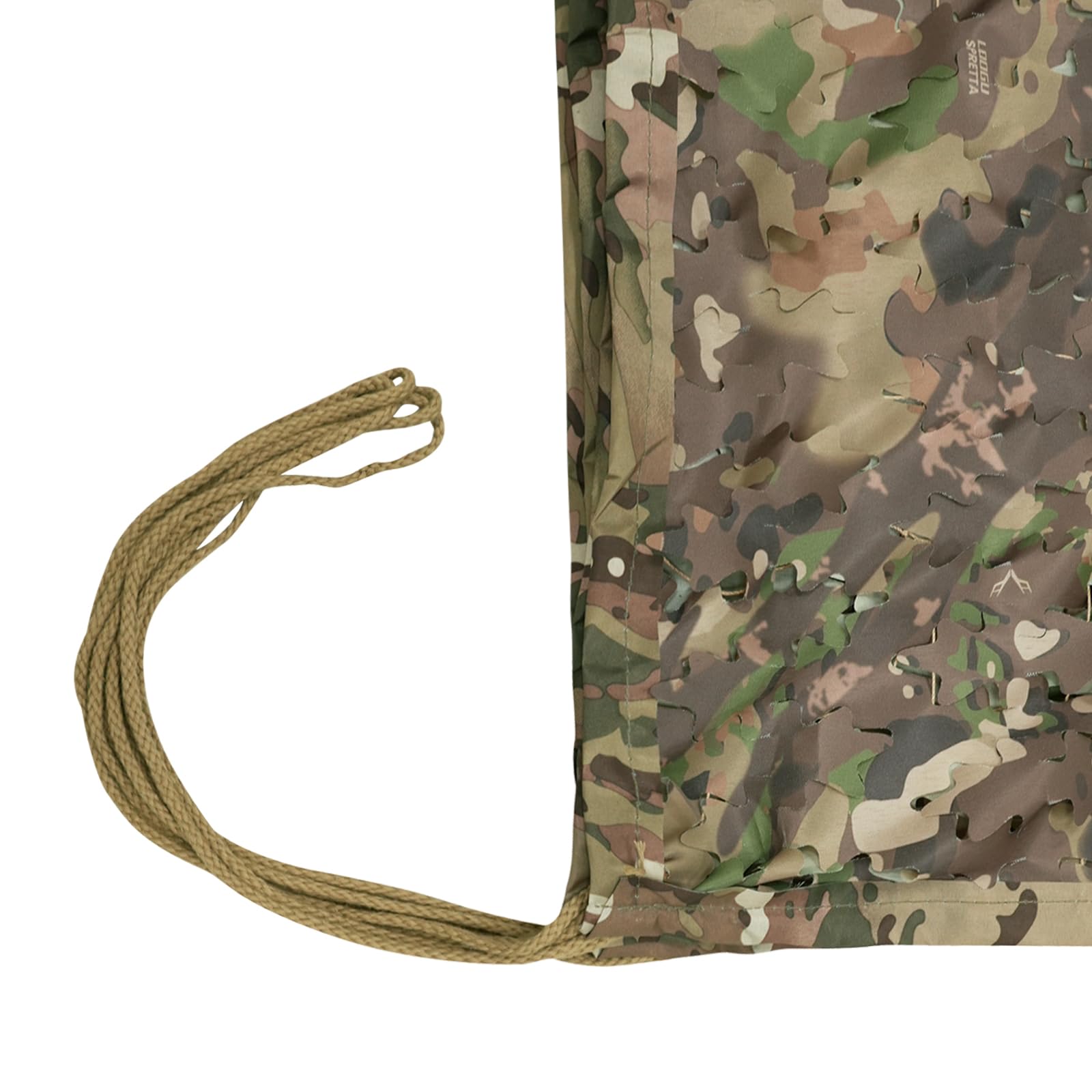 LOOGU camo netting camping gear display highlights lightweight outdoor cover.