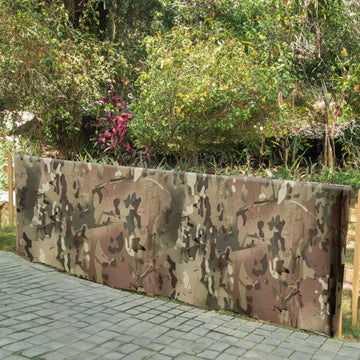 LOOGU camo netting in a camping setup demonstrating concealment and coverage