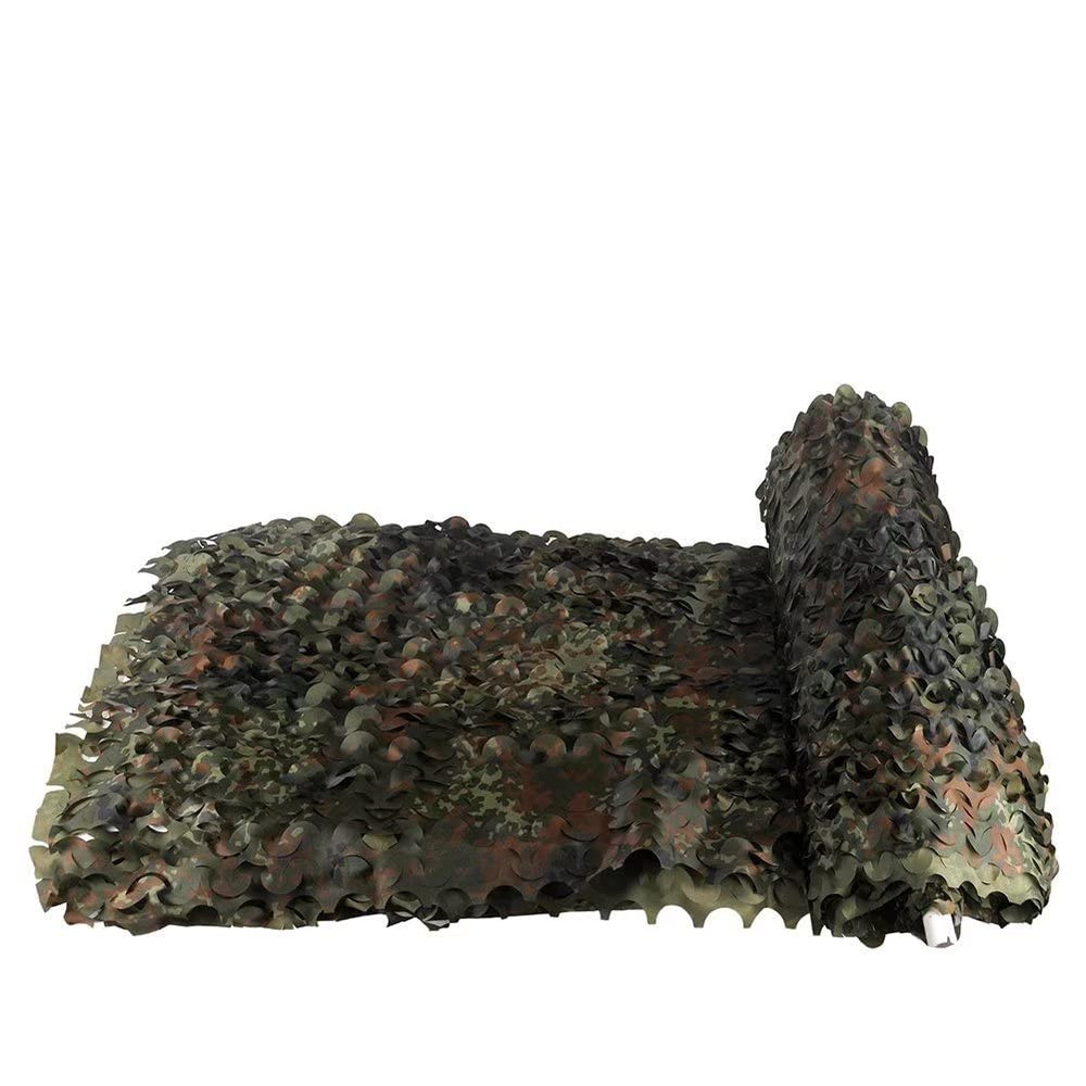 LOOGU camo netting can be cut and joined with cable ties for custom-length setups.