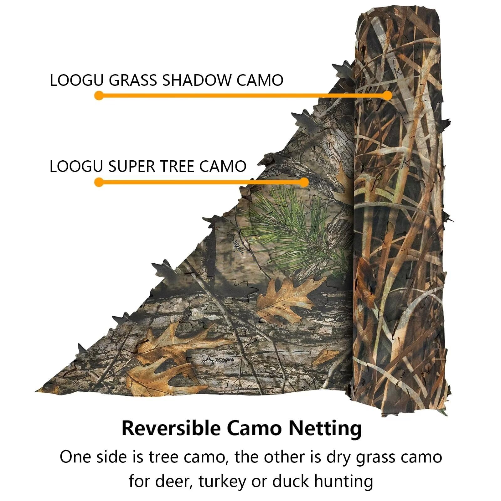 LOOGU camo netting cut-to-length demo for a custom fit.