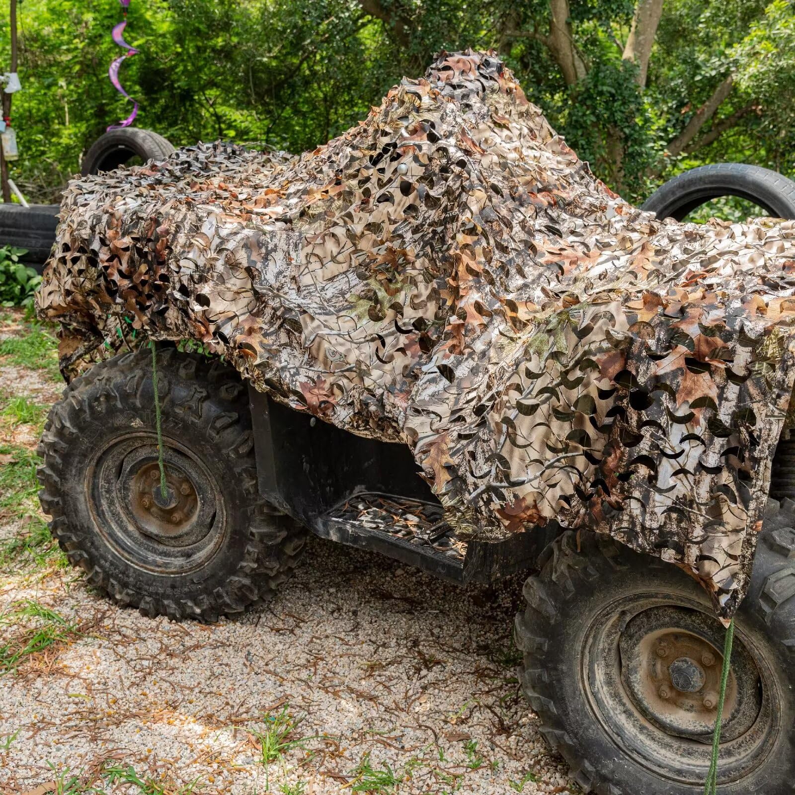 LOOGU camo netting decor use doubles as party backdrop and screen