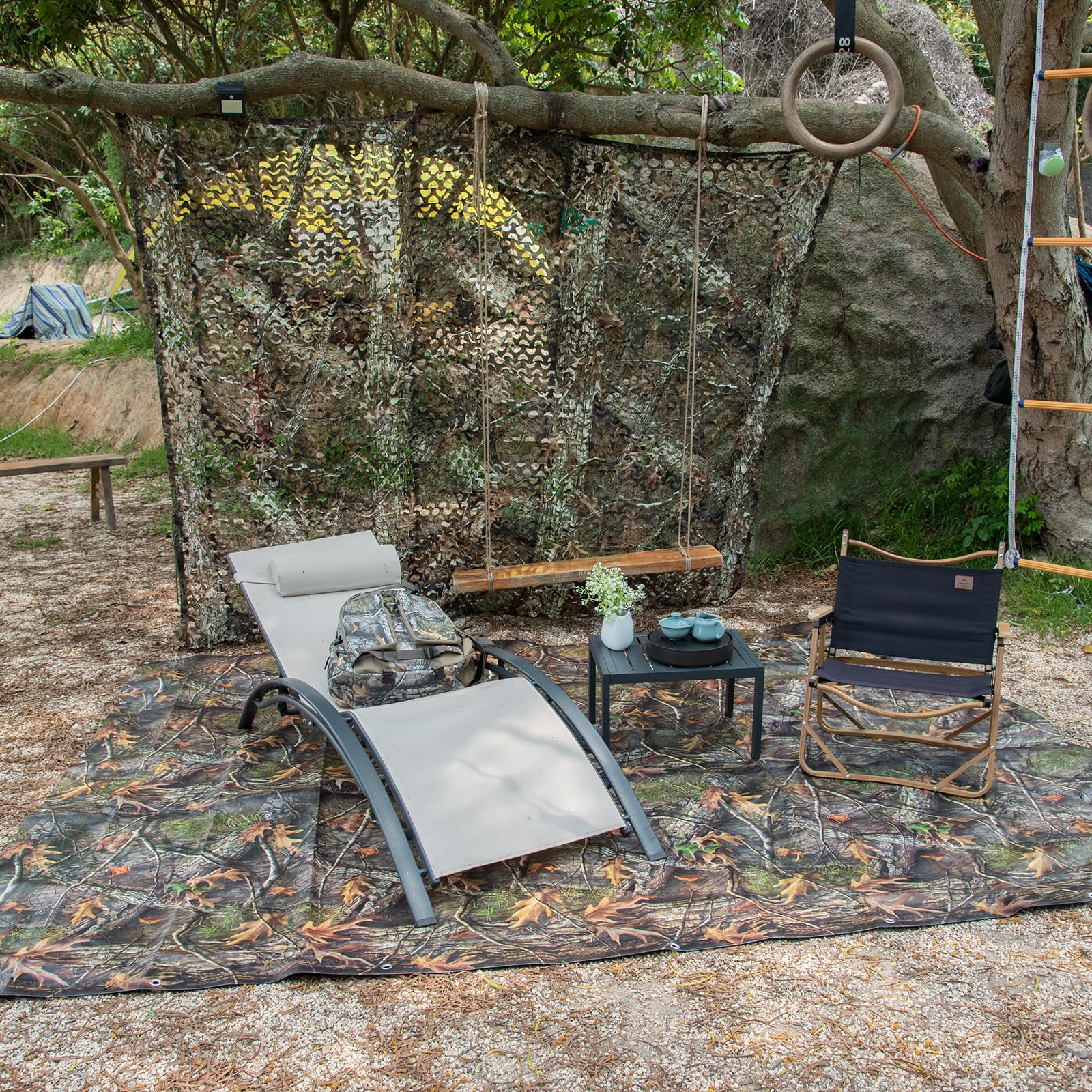 LOOGU camo netting durable oxford fabric provides long-lasting outdoor use.