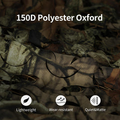 LOOGU camo netting edge binding detail demonstrates durable construction