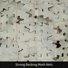 LOOGU camo netting edge binding detail highlighting reinforced seams