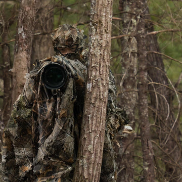 LOOGU camo netting supports turkey and waterfowl hunting setups