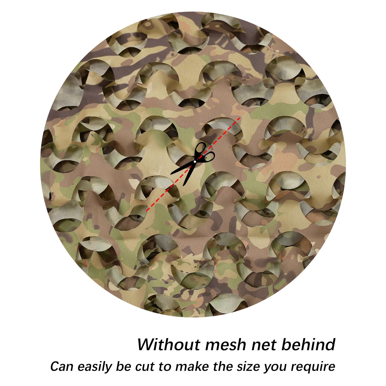 LOOGU camo netting pattern closeup highlights field-concealing weave and realistic color.