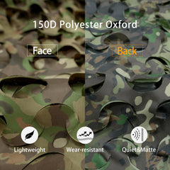 LOOGU camo netting pattern MW Camo demonstrates effective concealment in woodland settings.