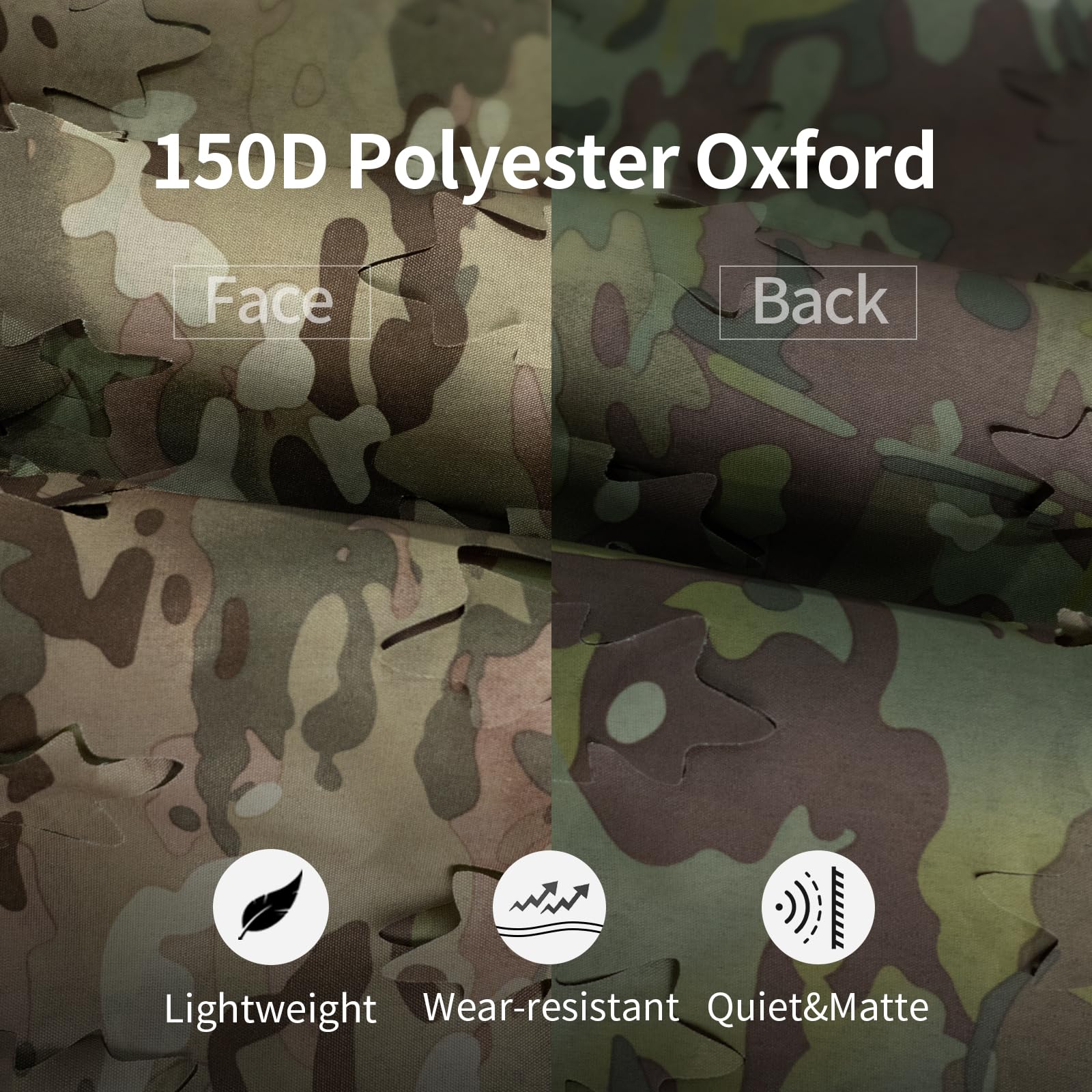 LOOGU camo netting reversible pattern highlighting MW Camo vs MW Woodland options