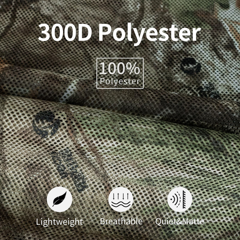 LOOGU camo netting silent forest usage in windy conditions