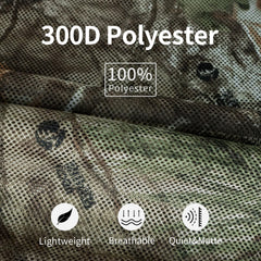 LOOGU camo netting silent forest usage in windy conditions