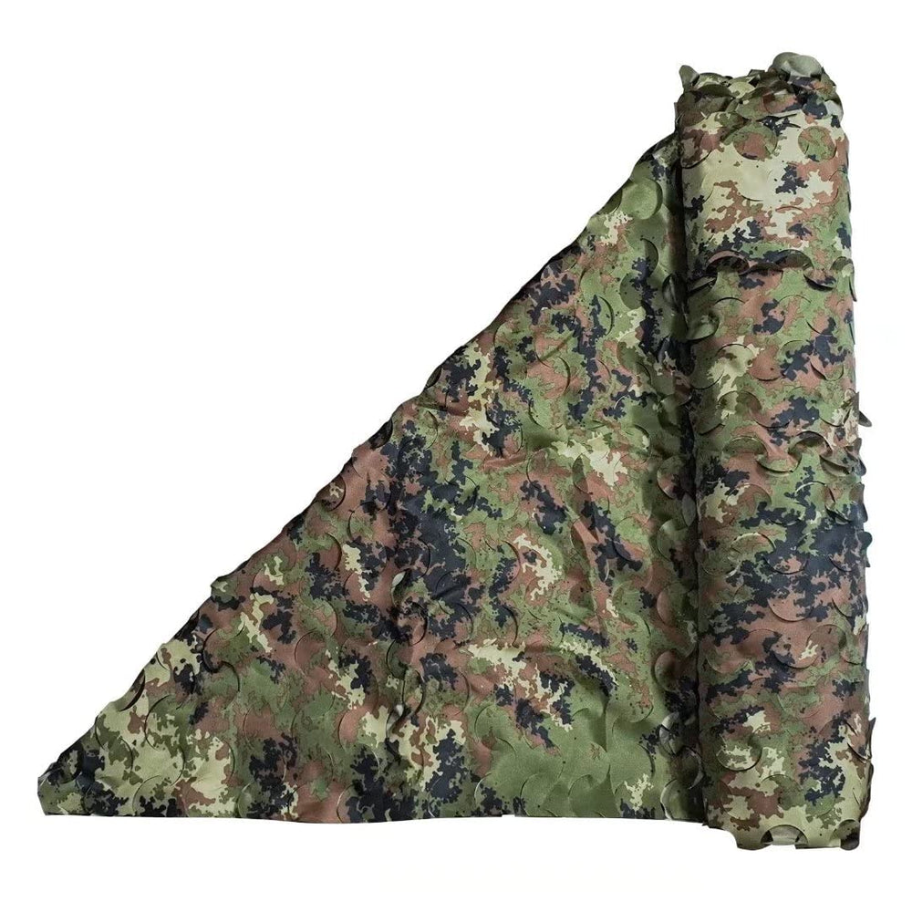 LOOGU camo netting sunshade setup for discreet shade and clear surroundings.