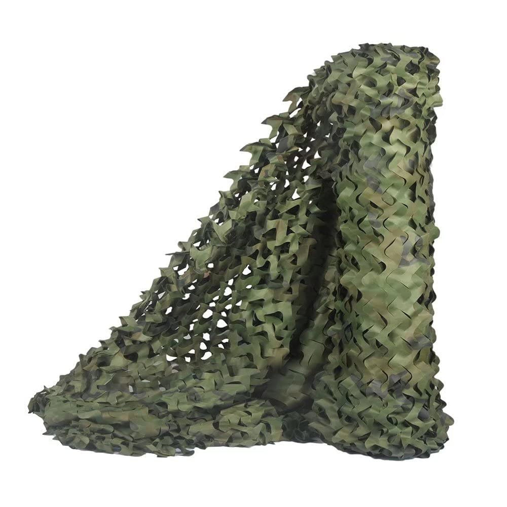 Loogu camo netting sunshade in forest pattern for concealment and airflow
