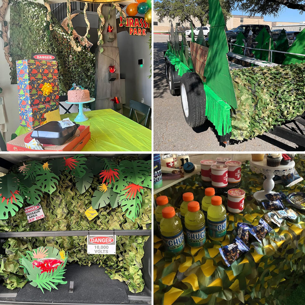 LOOGU camo netting is waterproof and lightweight for durable sunshades and car covers.