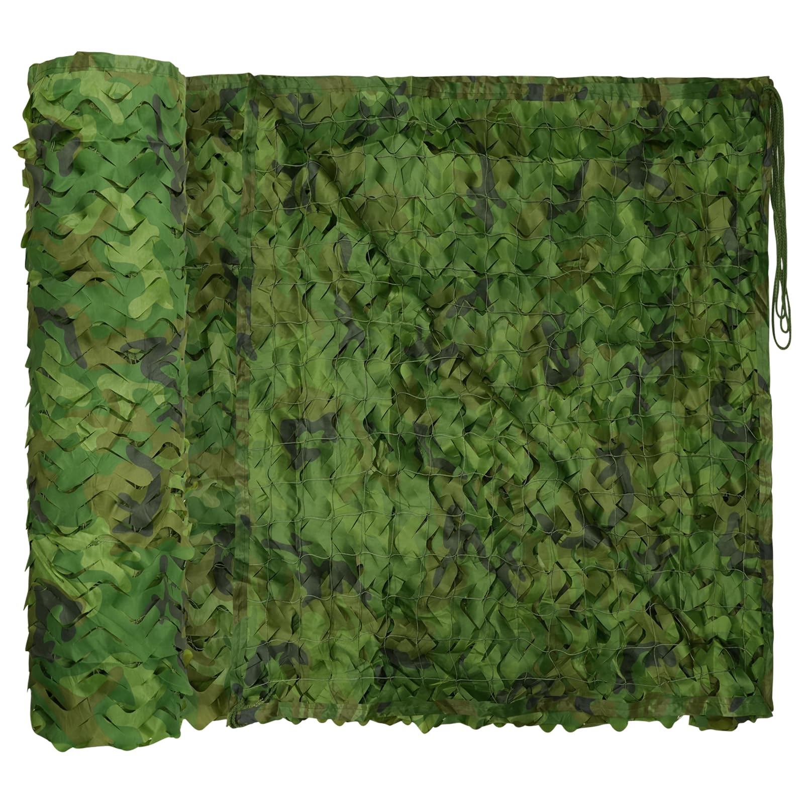 LOOGU camo netting woodland pattern enables natural concealment in outdoor settings.
