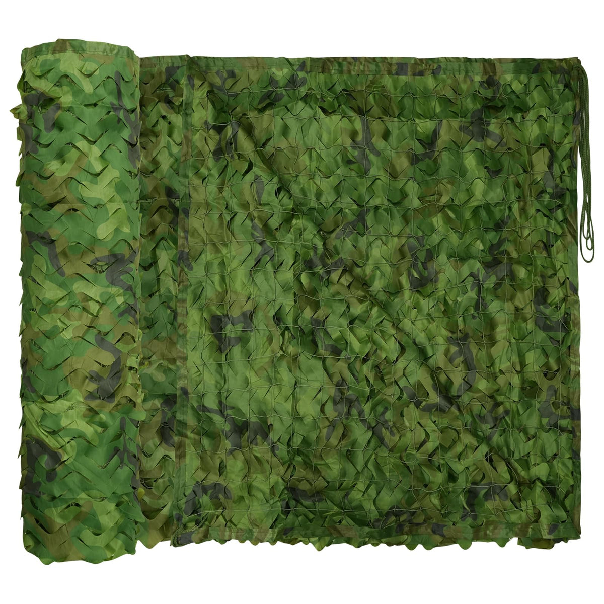 LOOGU camo netting woodland pattern enables natural concealment in outdoor settings.