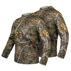 LOOGU camo tree pattern shirt front view for versatile outdoor concealment