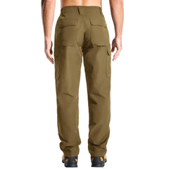 LOOGU cargo pants back view highlights reinforced seat for rugged outdoor seating.
