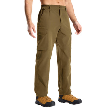 LOOGU cargo pants front view shows 7-pocket layout for easy organization during hikes.