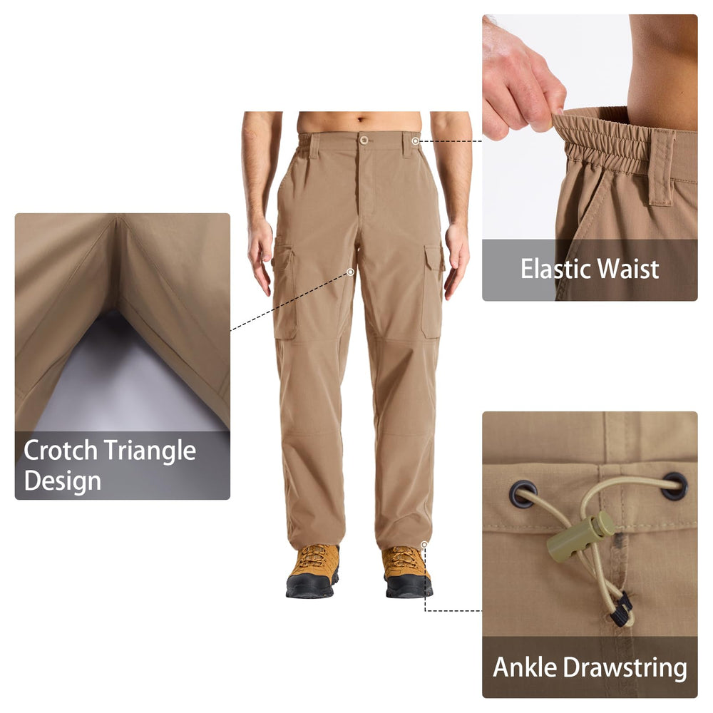 LOOGU cargo pants back pocket with secure closure for stash space