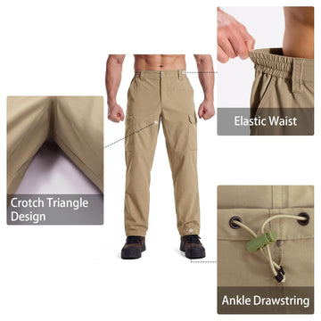LOOGU cargo pants back pocket with secure closure for stash space