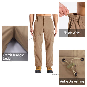LOOGU cargo pants seven-pocket design keeps essentials accessible
