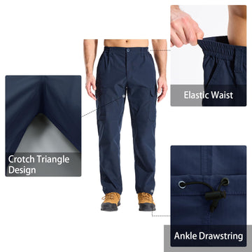 LOOGU cargo pants 7-pocket layout supports phone wallet and tools