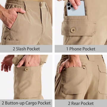 LOOGU cargo pants velcro cargo pockets keeping essentials secure