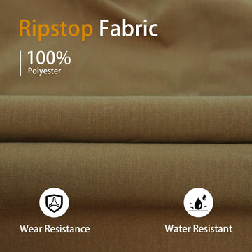 LOOGU cargo pants water-resistant hem detail supports light protection during drizzle.