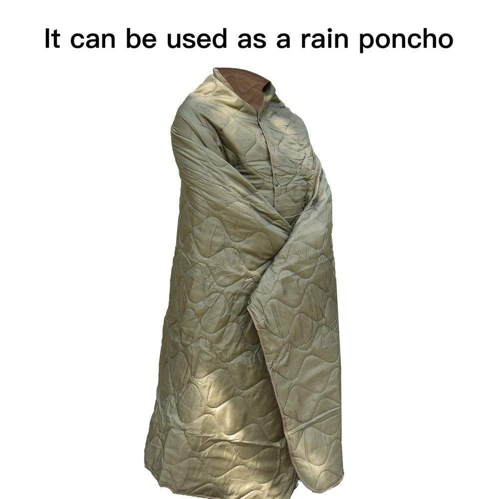 LOOGU double-snaps securely attach the poncho for hands-free use.