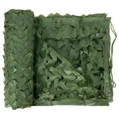 LOOGU Green Camo Netting full view shows broad concealment for camping and hunting setups.