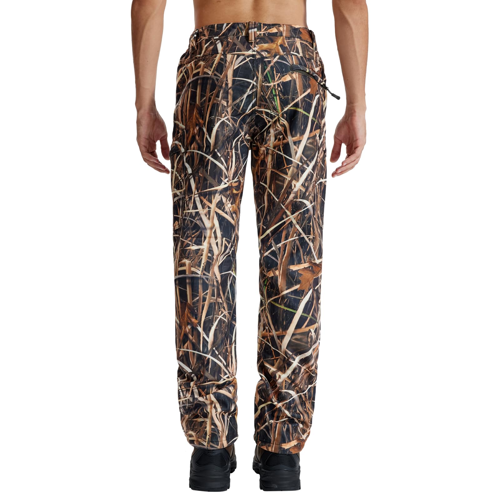 LOOGU camo hunting pants side pocket layout for easy gear access