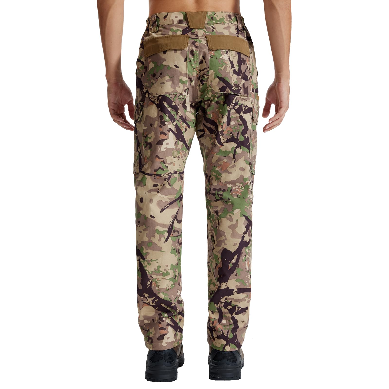 LOOGU men's camo hunting pants side pocket layout—ample storage for essentials.