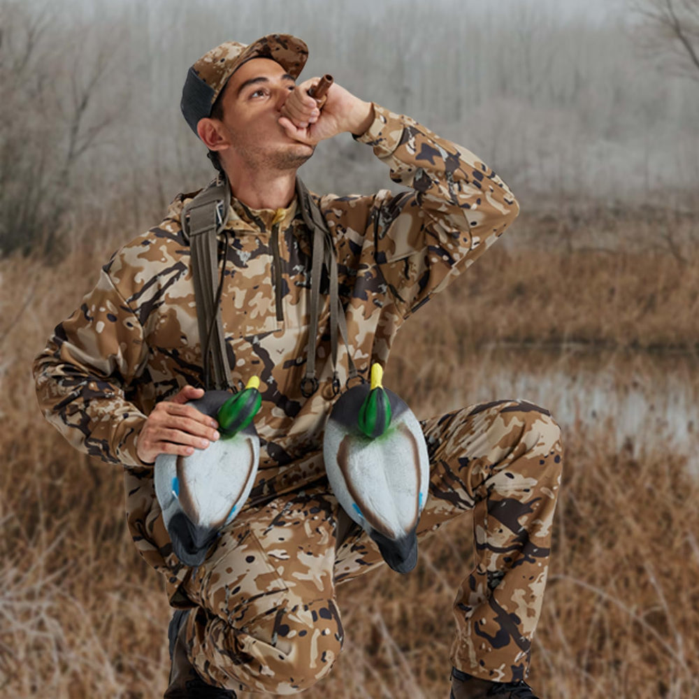 LOOGU men's camo hunting pants size options; easy fit across M-5XL.