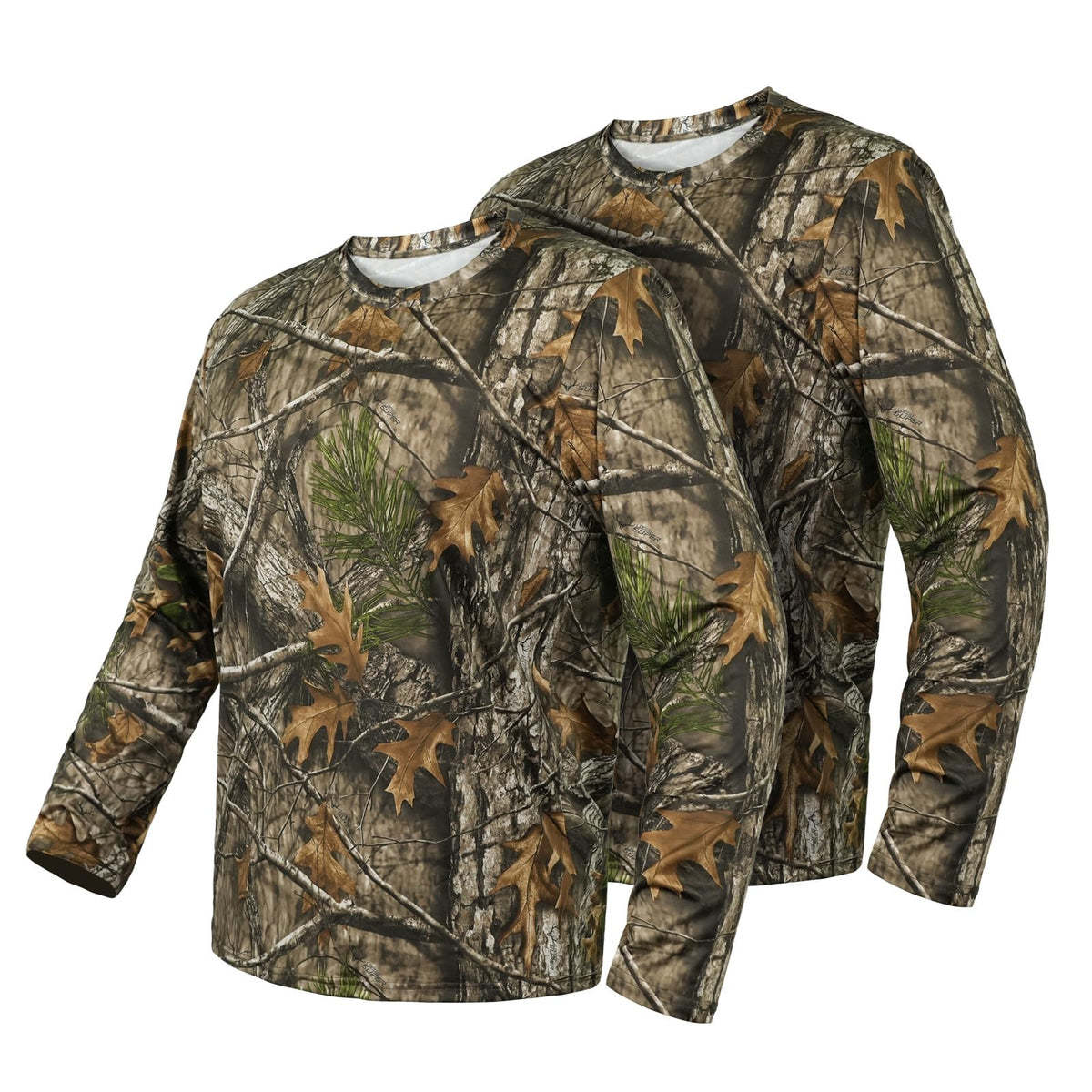 LOOGU men's hunting camo shirt front view highlighting lightweight camouflage for hunts.