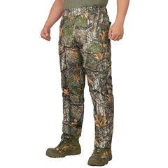 LOOGU men's water-resistant tactical pants camo pattern for rugged outdoor use.