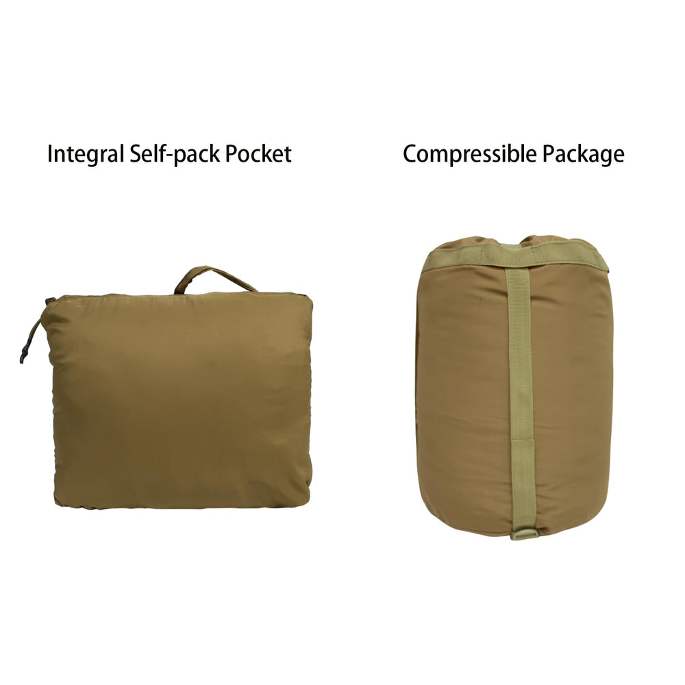LOOGU poncho compression sack demonstrates easy carry for camping trips