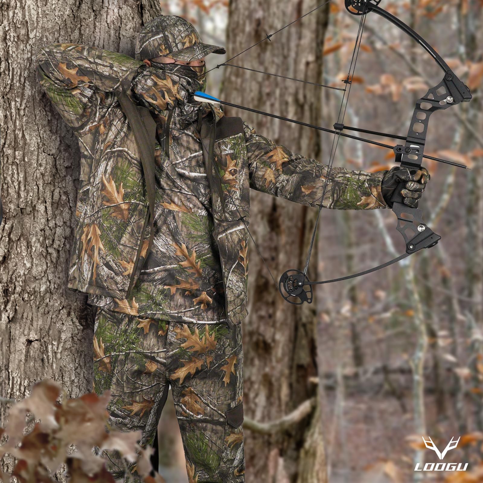 LOOGU sizing M-4XL hunting pants adapting to various builds with reliable fit