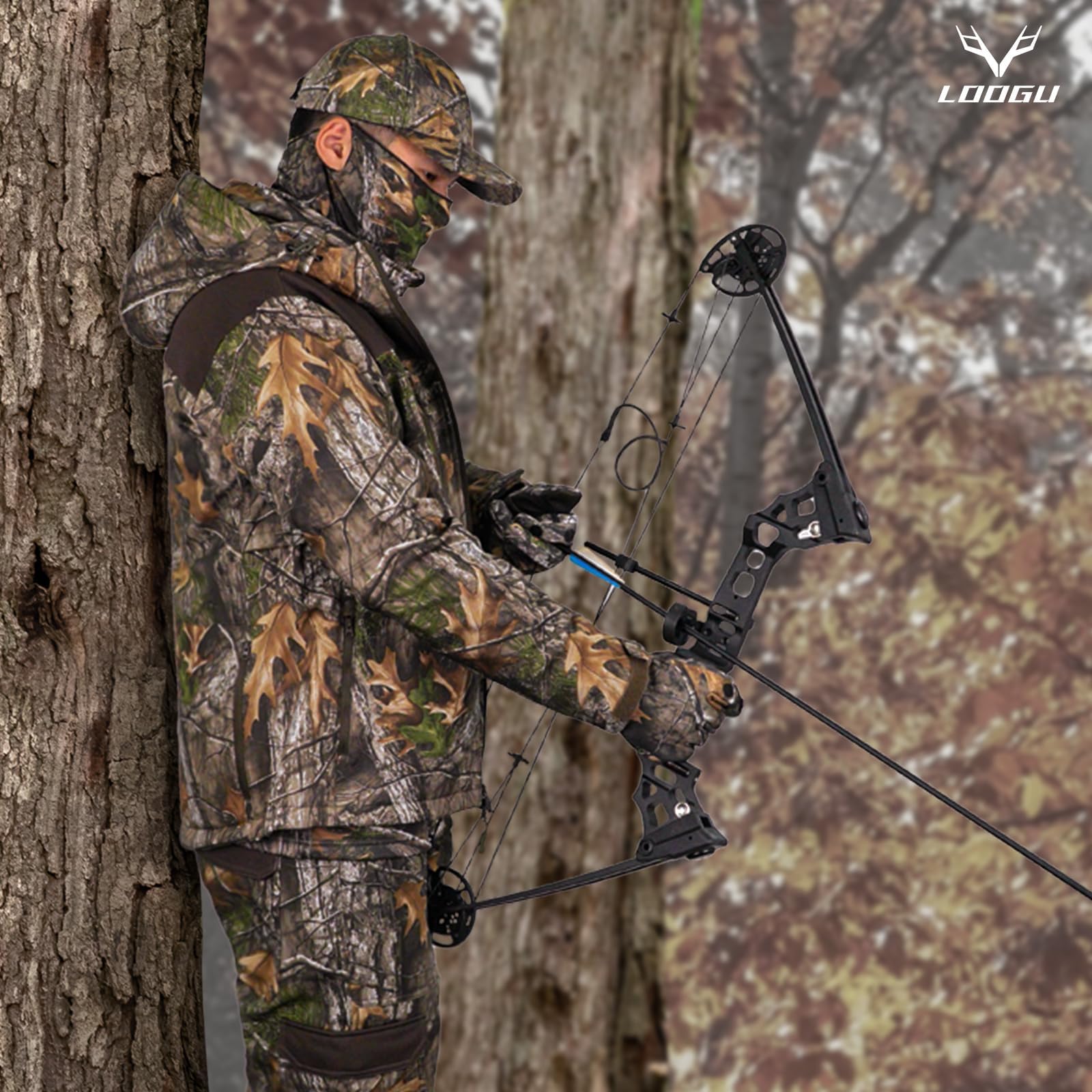 LOOGU softshell water-resistant hunting pants protecting you from drizzle while breathable