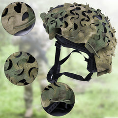 LOOGU helmet cover assembly with bungee for quick, adjustable fit