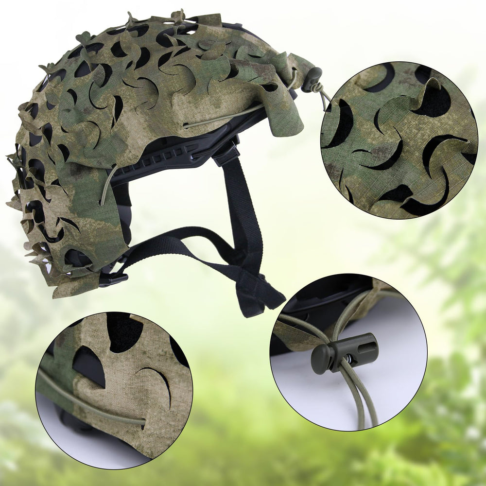 LOOGU helmet cover fabric detail showing ripstop blend for durability