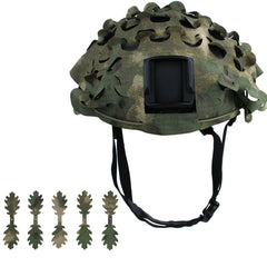 LOOGU tactical helmet cover outer view with breathable camo mesh for stealth