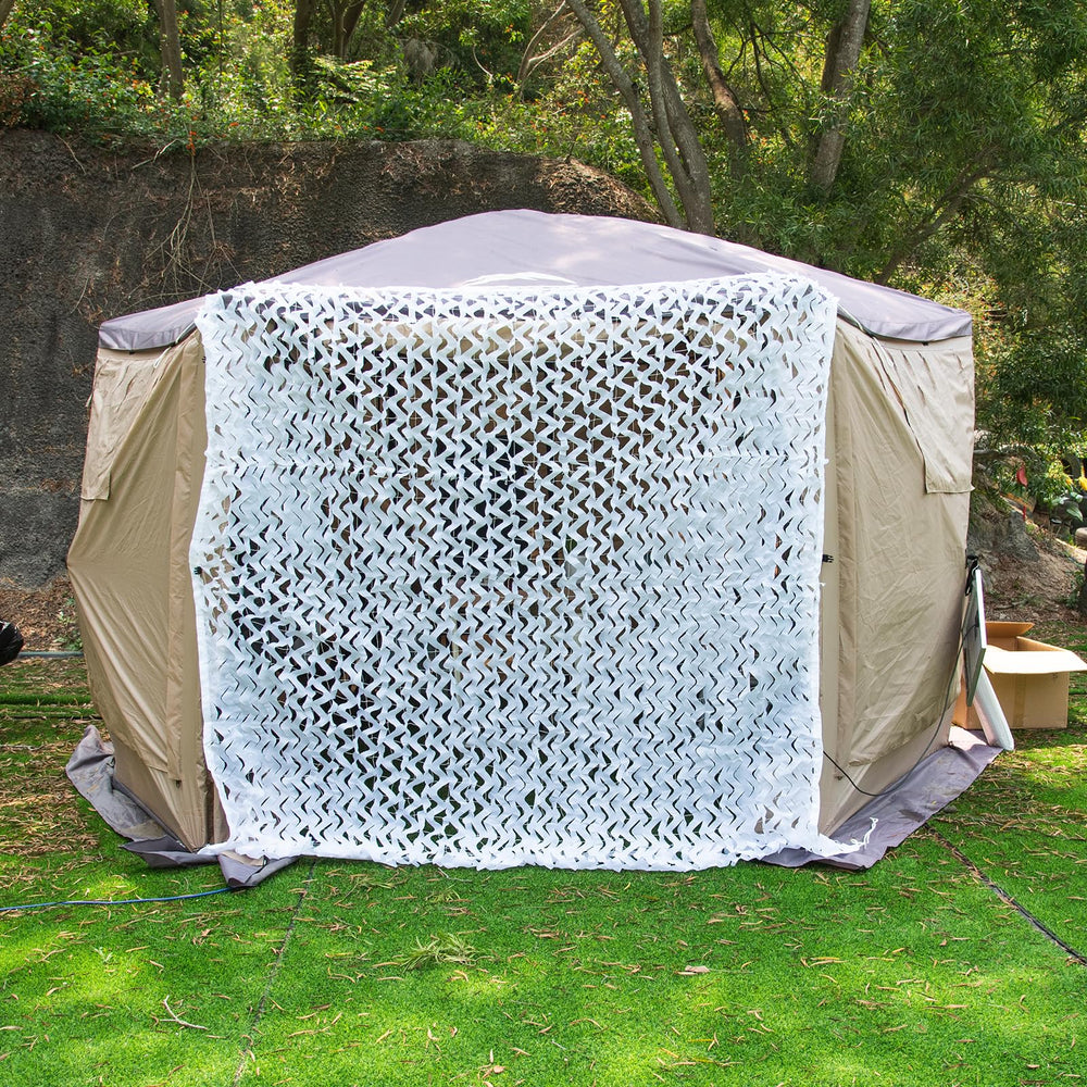 LOOGU white camo netting tree house decor stealthy aesthetic