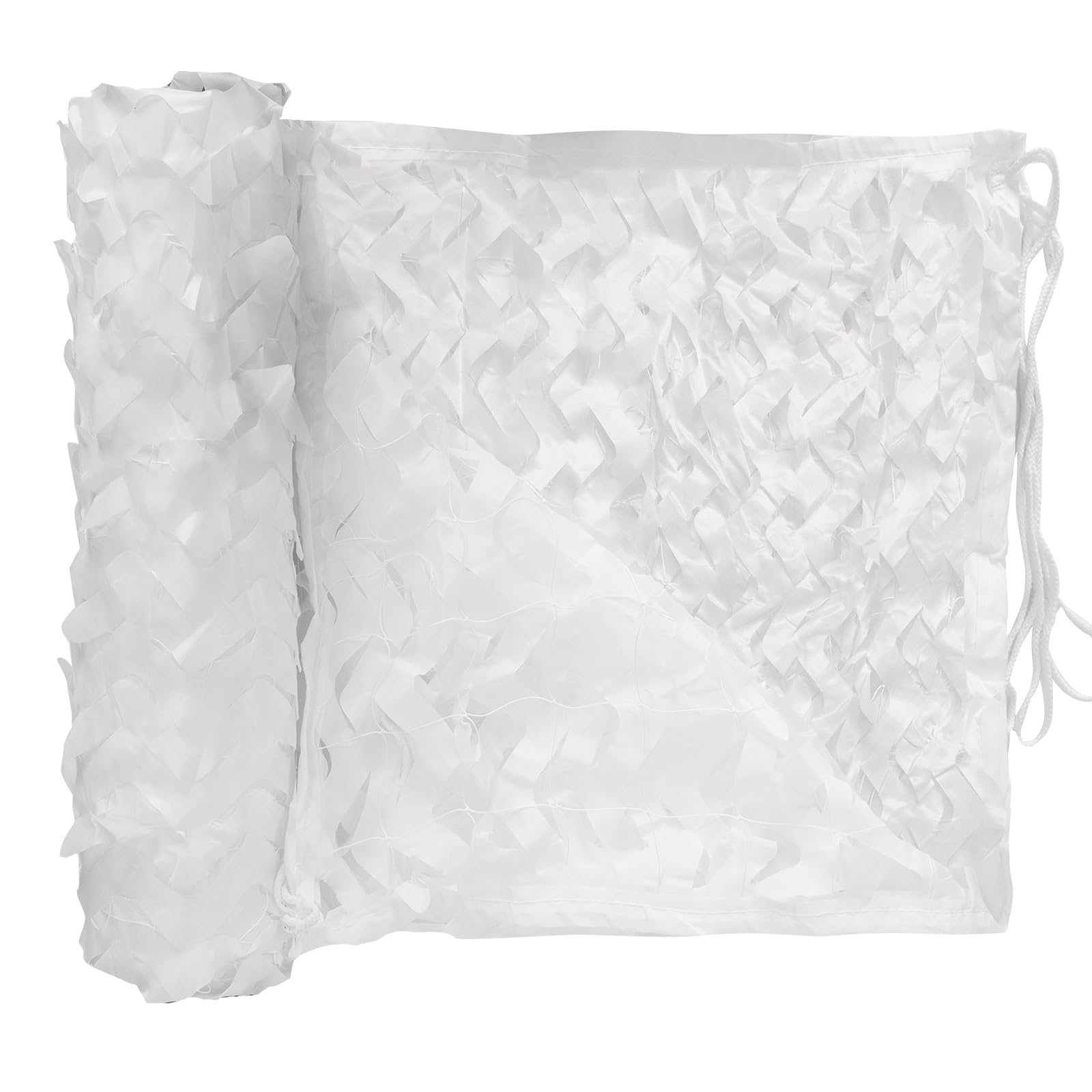 LOOGU white camo netting view shows snow camouflage for lightweight sunshade and concealment.