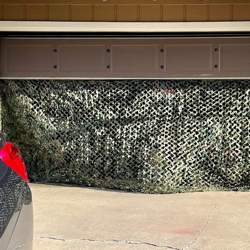 LOOGU Woodland Digital Camo Netting garden screening offers private, decorative yard separation