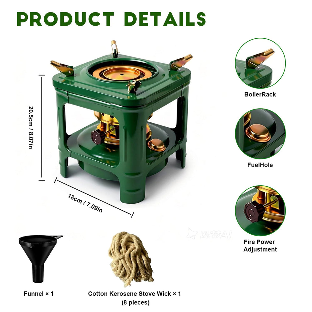 LOOMINGSX kerosene stove supports diesel fuel for flexible off-grid cooking