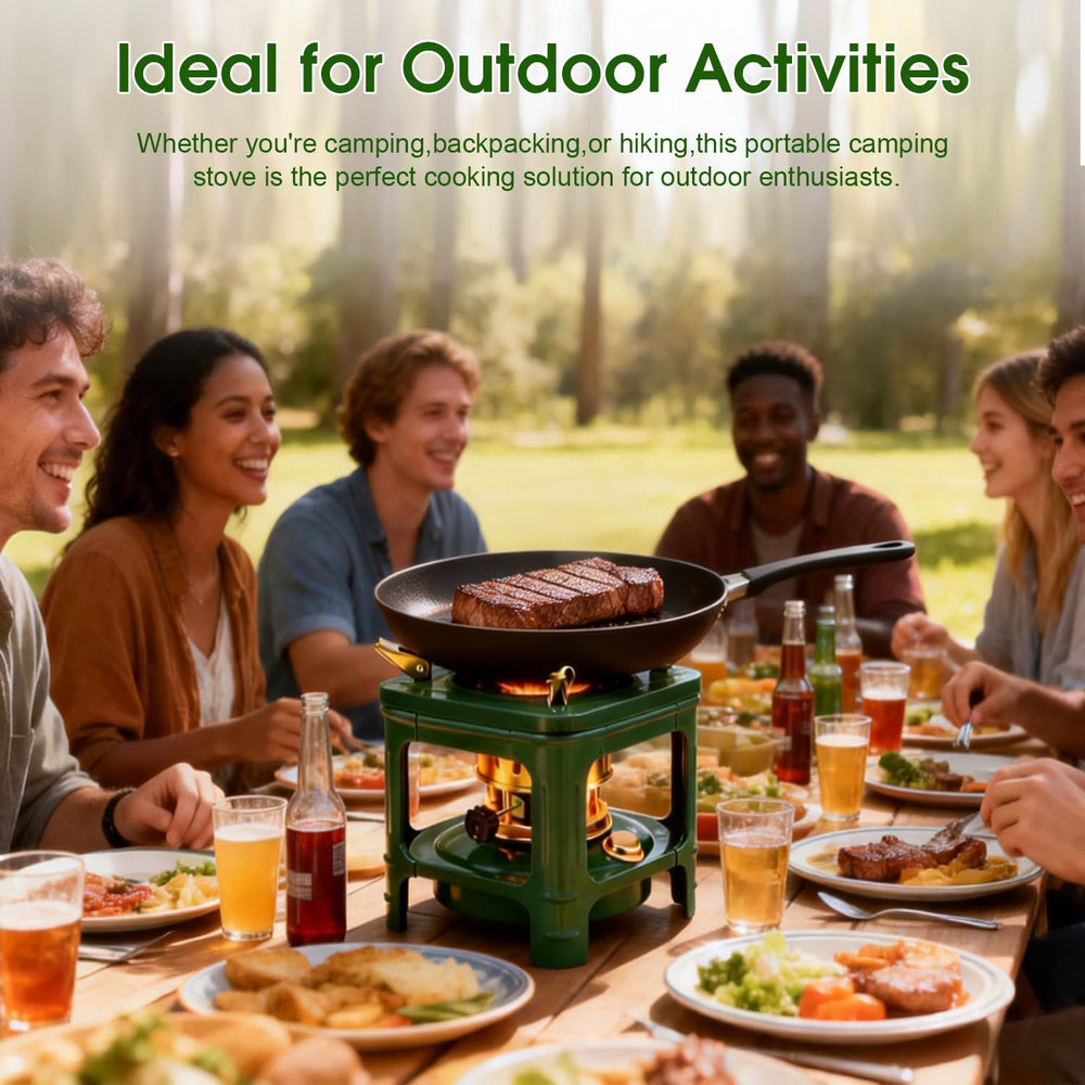 LOOMINGSX stove durable metal construction withstands rugged outdoor use